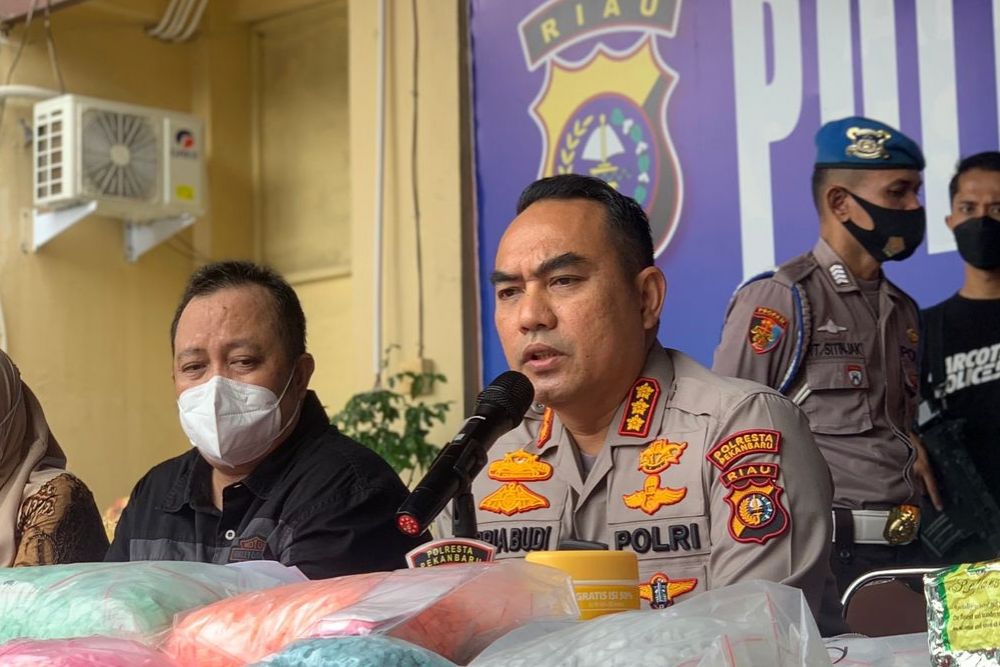 Wah! Pengedar Sabu di Pekanbaru Punya Senpi untuk Jaga Diri, Ditangkap Polisi