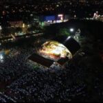 Keramaian acara Dumai Bersalawat dari foto udara. F. :. KUPASBERITA.COM