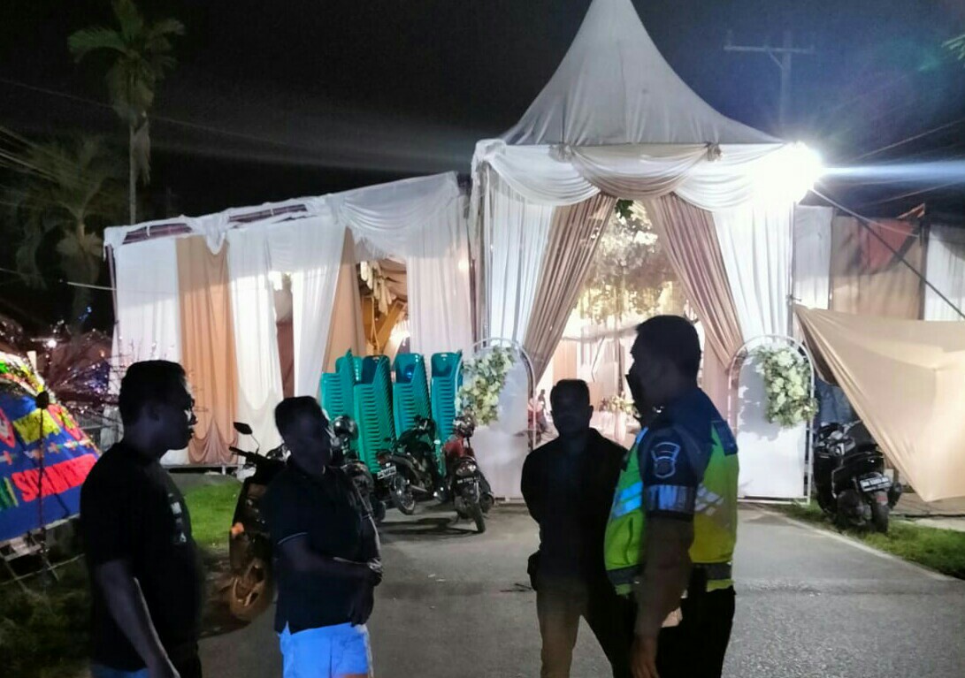 Warga Berpesta Dilarang Tutup Penuh Akses Jalan, Tim Gabungan Tertibkan Lokasi Bumiayu Dumai