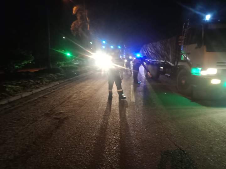 TKP korban dilindas mobil di Jalan Soekarno-Hatta Dumai. F :. DETIK12.COM