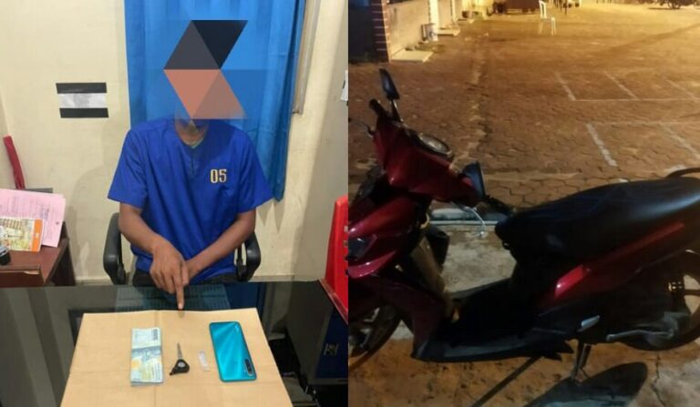 Tersangka dan BB yang diamankan. F :. IST