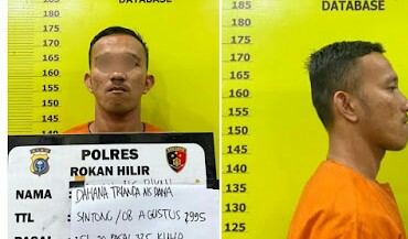 Preman berparang di Rohil ditangkap polisi. F. :. LHI