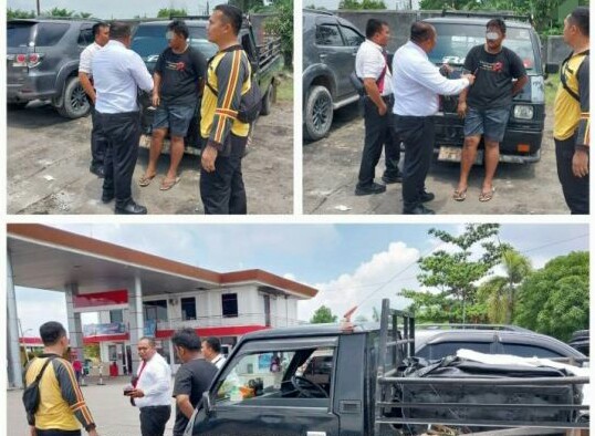 Tersangka penyalahgunaan niaga BBM ditangkap di Rohil. F : CAKAPLAH.COM