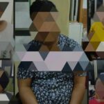 Oknum anggota Polres Dumai HJH dan empat tersangka lainnya. F : HMSPOL
