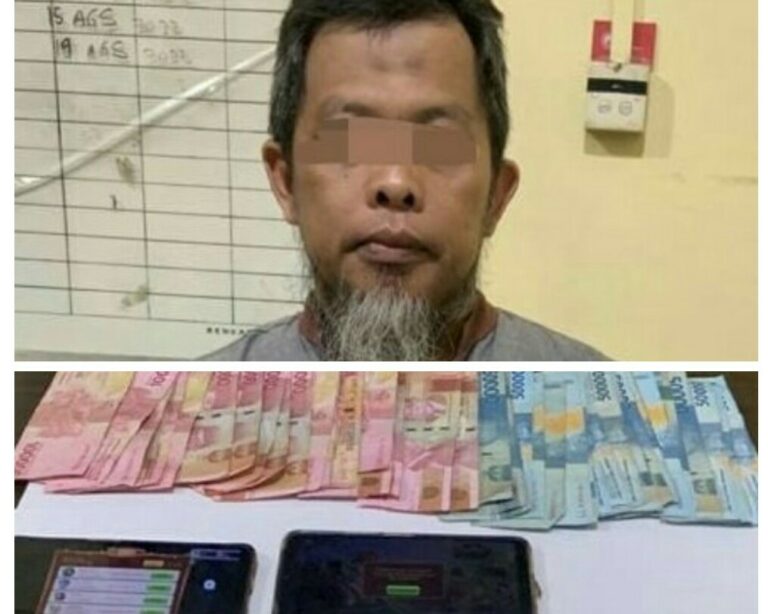 Tersangka dan BB yang diamankan Polres Inhu. F. :. IST