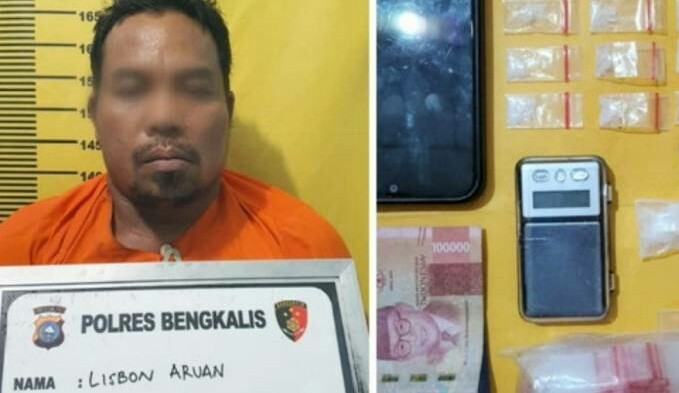 Tersangka pengedar sabu di Pinggir Bengkalis
