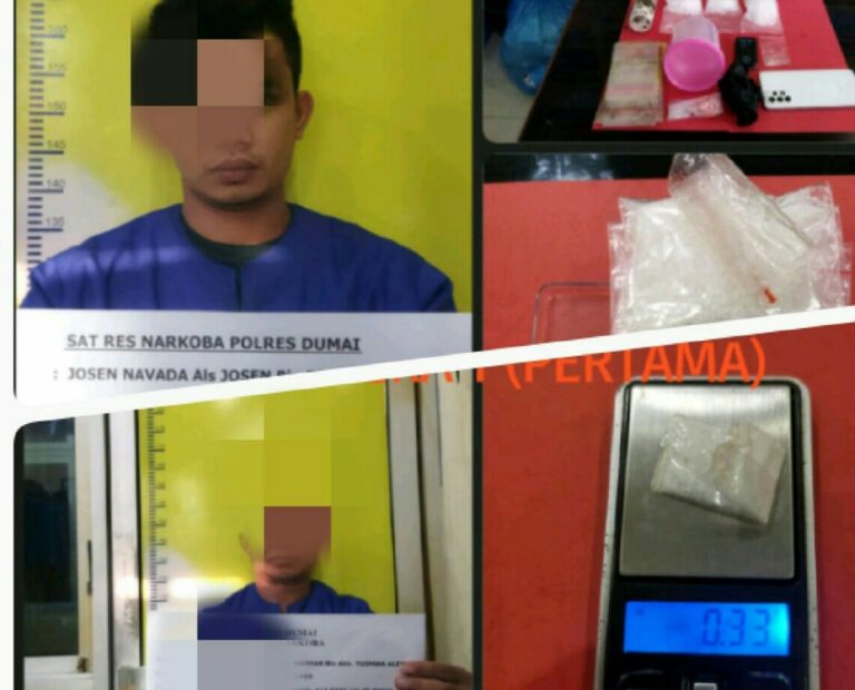 Kedua tersangka dan BB yang diamankan Polres Dumai. F : HMSPOL