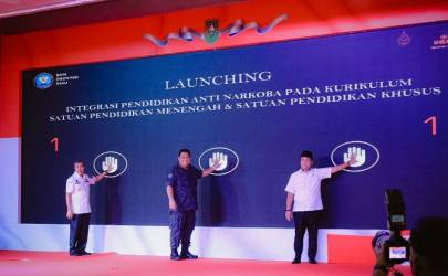 Launching integrasi pendidikan anti narkoba di Riau. F : CAKAPLAH.COM