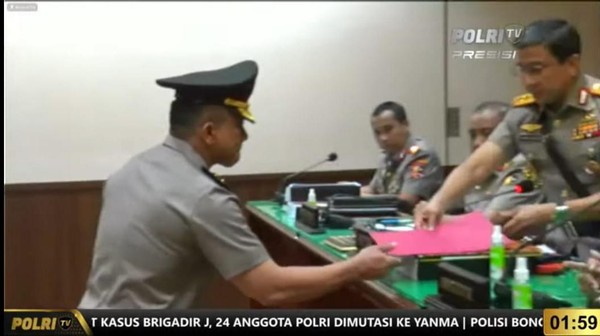 Irjen Sambo mengajukan berkas permohonan maaf kepada pimpinan sidang kode etik. F : DETIKCOM