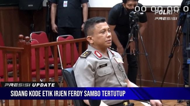Ferdy Sambo menjalani sidang kode etik. F :. DETIKCOM
