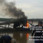 PEMILIK KABUR, Polisi Kuansing Bakar PETI – Razia Diduga Bocor