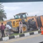 TRUK SAWIT Terguling di Pintu Tol Pekanbaru -Dumai, Jalur B Tutup Total