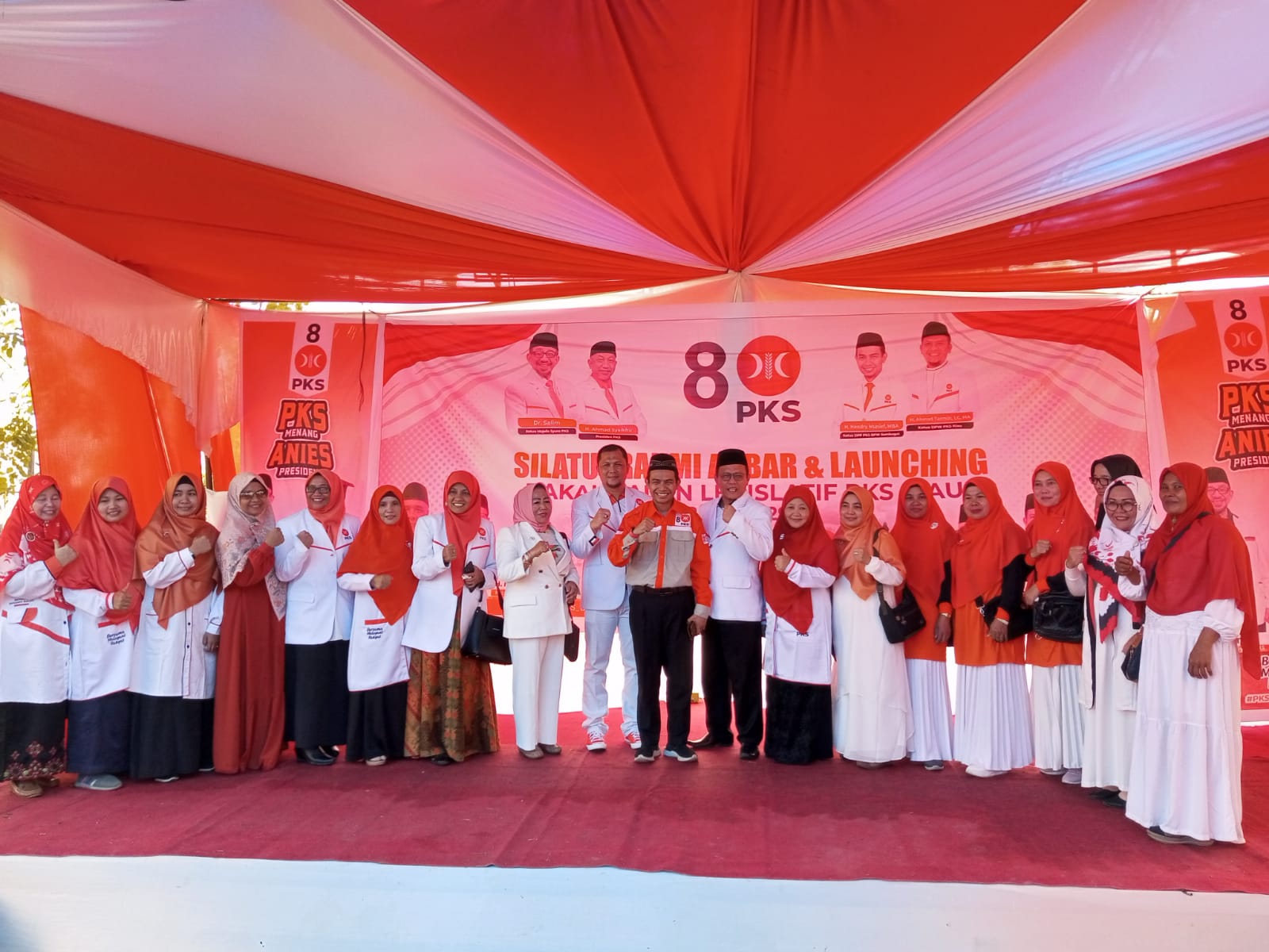 MERIAH, Silaturahmi Akbar dan Launching Bacaleg PKS Riau 2024-2029 di Duri 