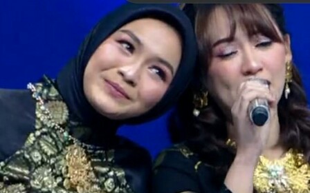 Salma Salsabil duet di Konser Shopee. F : MEDSOS X