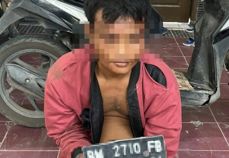 Polres Bengkalis tangkap pencuri motor di Duri. F : ist