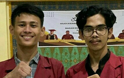 Meldianto dan Dhea Kurnia terpilih pimpin BEM ITP2I Pelalawan. F : IST