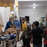 Jenazah pekerja bengkel tewas di Pelalawan saat dievakuasi ke Puskesmas. F : CAKAPLAH