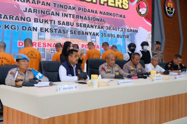 Gulung Lima Tersangka, Aparat Gagalkan Peredaran Sabu 38,4 Kg dan 35.691 Butir Ekstasi di Rupat 