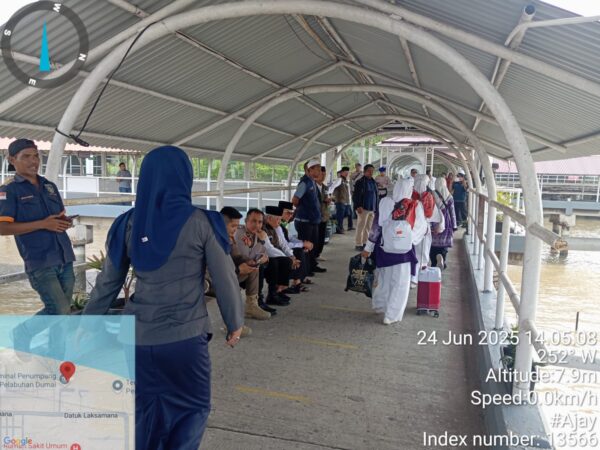 Penyambutan Jemaah Haji di Pelabuhan Pelindo Dumai Lancar 