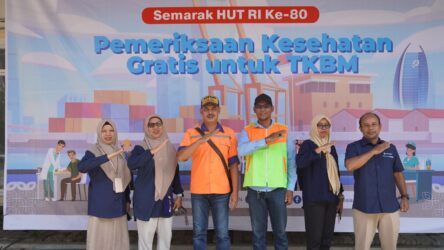 Pelindo Regional 1 Gelar Pemeriksaan Kesehatan Gratis untuk Pekerja TKBM, Semarak HUT RI ke-80