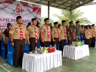Pelindo Dumai Antusias Ikut Apel  Peringatan Hari Pramuka ke-64 