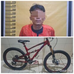 Maling Sepeda Milik Iwan di Bukit Batrem Dumai Digiring ke Kantor Polisi 