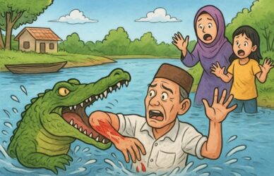 Warga Ujungtanjung Diterkam Buaya Saat Cuci Tangan di Sungai Rokan 