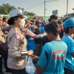Amankan Peserta Aksi Damai di PT PAA, Satlantas Polres Bengkalis Tunjukkan Pendekatan Humanis 
