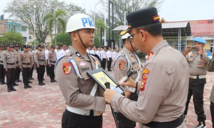 Satu Polisi Dumai Dipecat, Polres Gelar Upacara PTDH