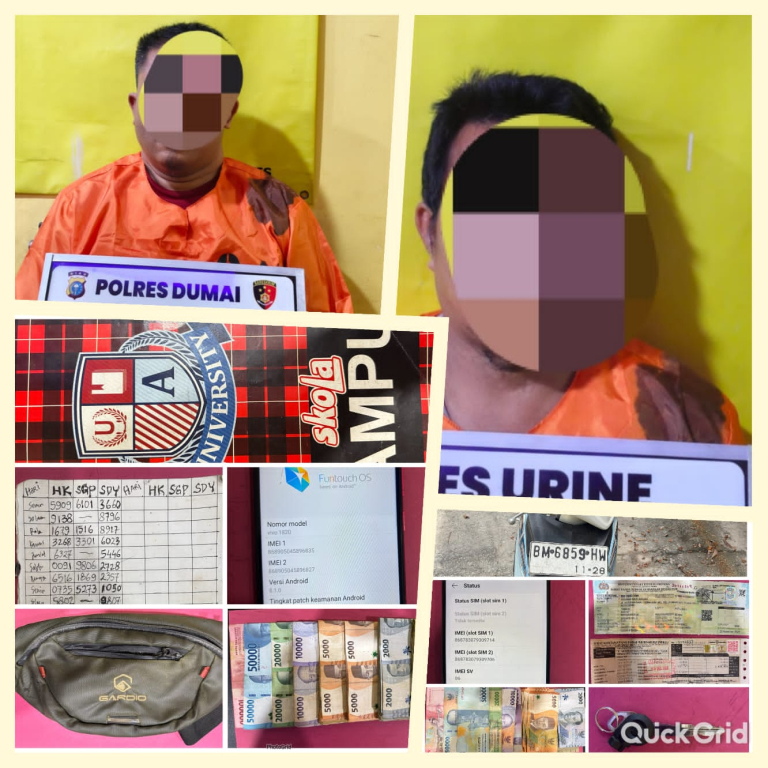 Dua Pria Dibekuk, Polisi Dumai Incar Kedai Kopi Markas Togel