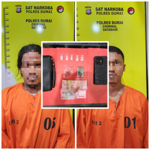 Polisi Cokok Pengedar Sabu di Jalan Assalam Baganbesar dan Kampung Dalam Dumai