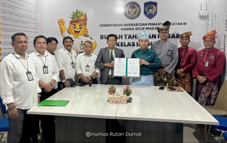 Peduli Hak Tahanan, Rutan Dumai dan POSBAKUMADIN Teken MoU Kerjasama