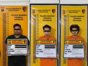 Tim Gabungan Resmob Polres Bengkalis-Polsek Mandau Ungkap Kasus Curanmor, Tiga Pelaku Dibekuk 