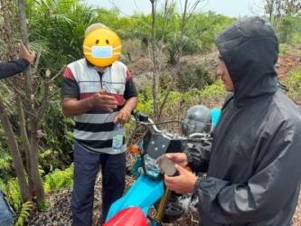 Polres Bengkalis tersangkakan pemilik lahan yang beraktivitas tanpa izin di kawasan hutan Pematang Pudu. f : ist