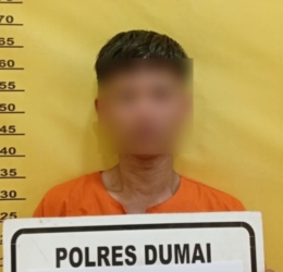 Polsek Sungai Sembilan Ciduk Maling Gentayangan di Nerbit Besar Dumai 