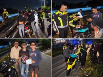 KRYD Polsek Mandau dan BKO Polres Bengkalis Amankan Tujuh Sepeda Motor