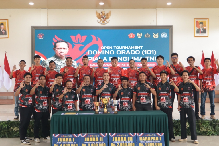 Semarak HUT TNI ke-81, Kodim 0321/Rohil Gelar Turnamen Domino Orado