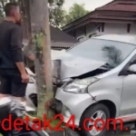 Diduga Mengantuk dan Hilang Kendali, Toyota Avanza Tabrak Pohon di Tanjung Beringin