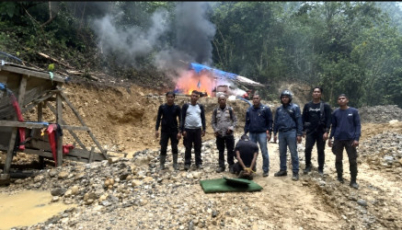Berkat Laporan Warga, Polisi Bongkar Aktifitas PETI di Kampar Kiri Hulu 