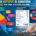 Ribuan Hotspot Masih Menyala di Sumatera, Riau Satu Titik Api 