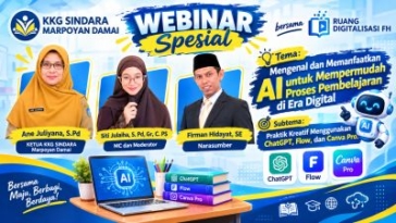 Webinar Spesial Perdana KKG SINDARA Marpoyan Damai Pekanbaru, Dorong Guru Adaptif terhadap Teknologi AI