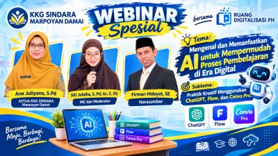 Webinar Spesial Perdana KKG SINDARA Marpoyan Damai Pekanbaru, Dorong Guru Adaptif terhadap Teknologi AI