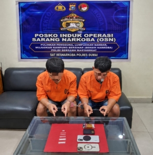 Pengedar Sabu, Polisi Ringkus Dua Remaja di Jalan Sukajadi Lubukgaung Dumai 