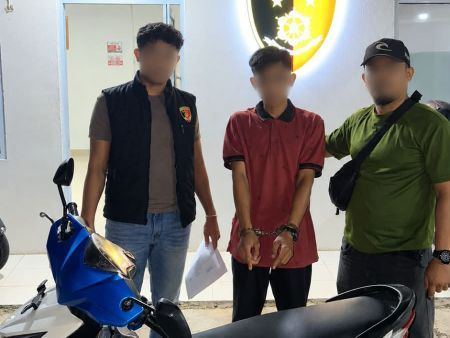 Polsek Mandau Amankan Terduga Penadah Motor Honda Beat, Berawal dari Kasus Penggelapan