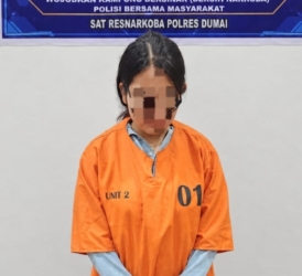 Kenal Cewek Cantik Warga Meranti Darat Ini? Ia Sekarang di Penjara Polres Dumai