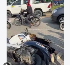 Ditabrak Truk, Pengendara Scoopy Meregang Nyawa di Jalan Siak II Pekanbaru 